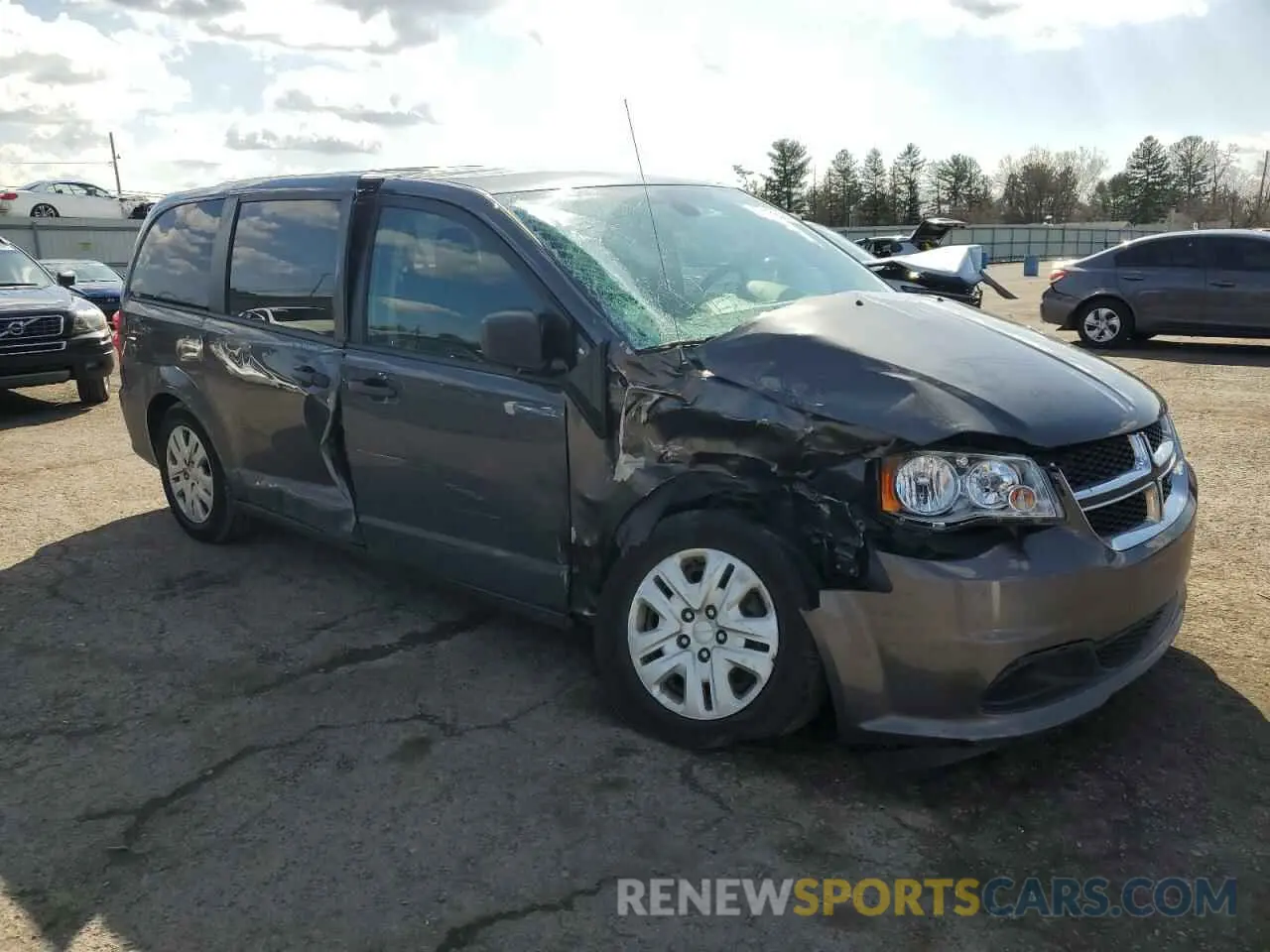 4 fotografías del automóvil dañado 2C4RDGBG6KR766659 DODGE CARAVAN 2019