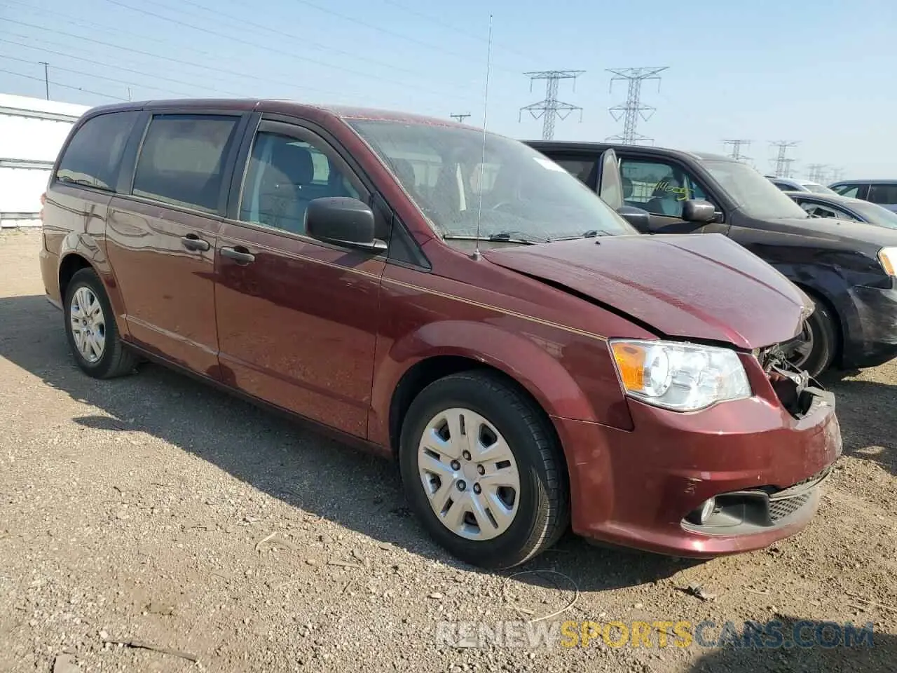 4 fotografías del automóvil dañado 2C4RDGBGXKR539202 DODGE CARAVAN 2019