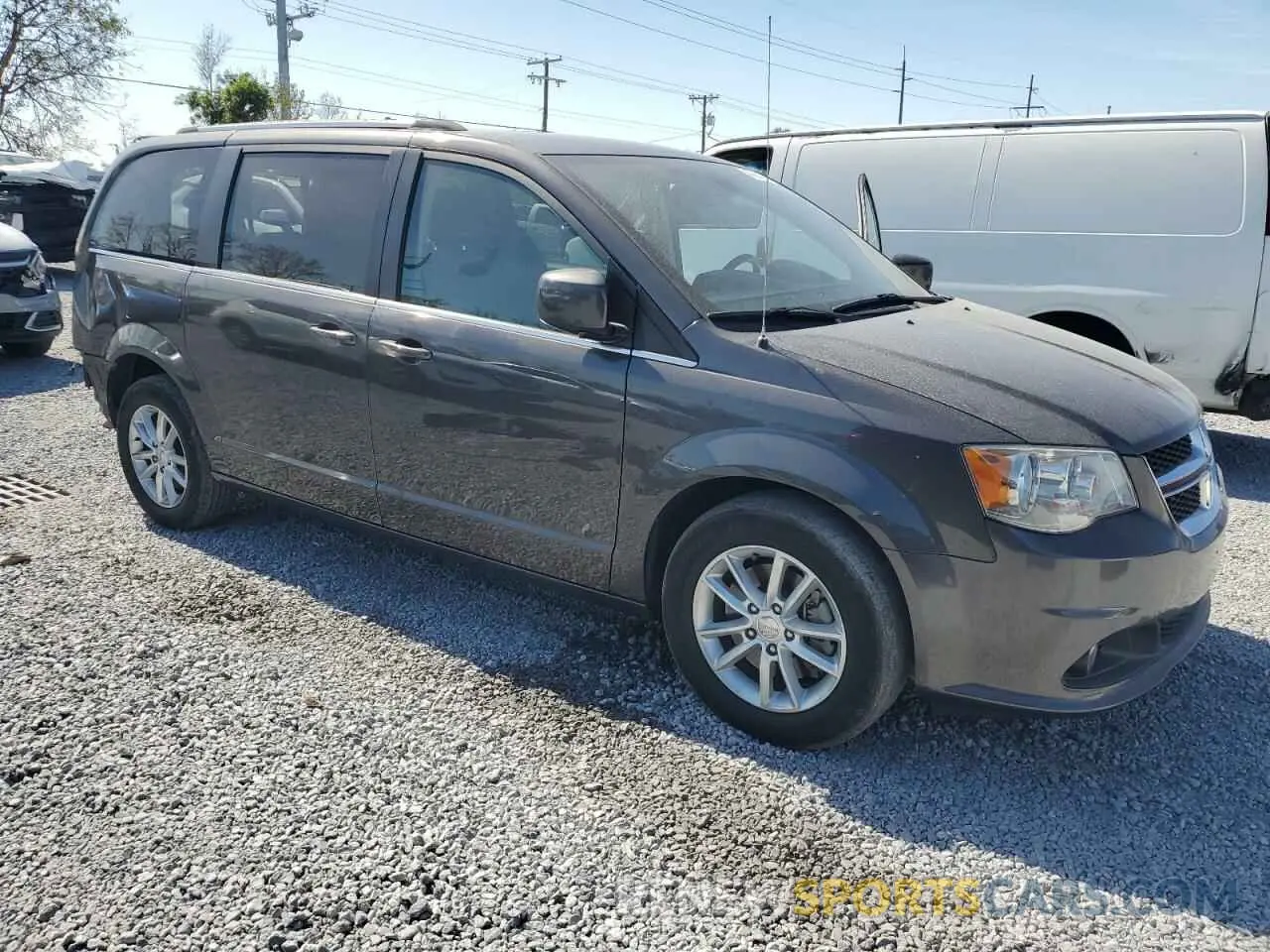 4 fotografías del automóvil dañado 2C4RDGCG0KR786808 DODGE CARAVAN 2019