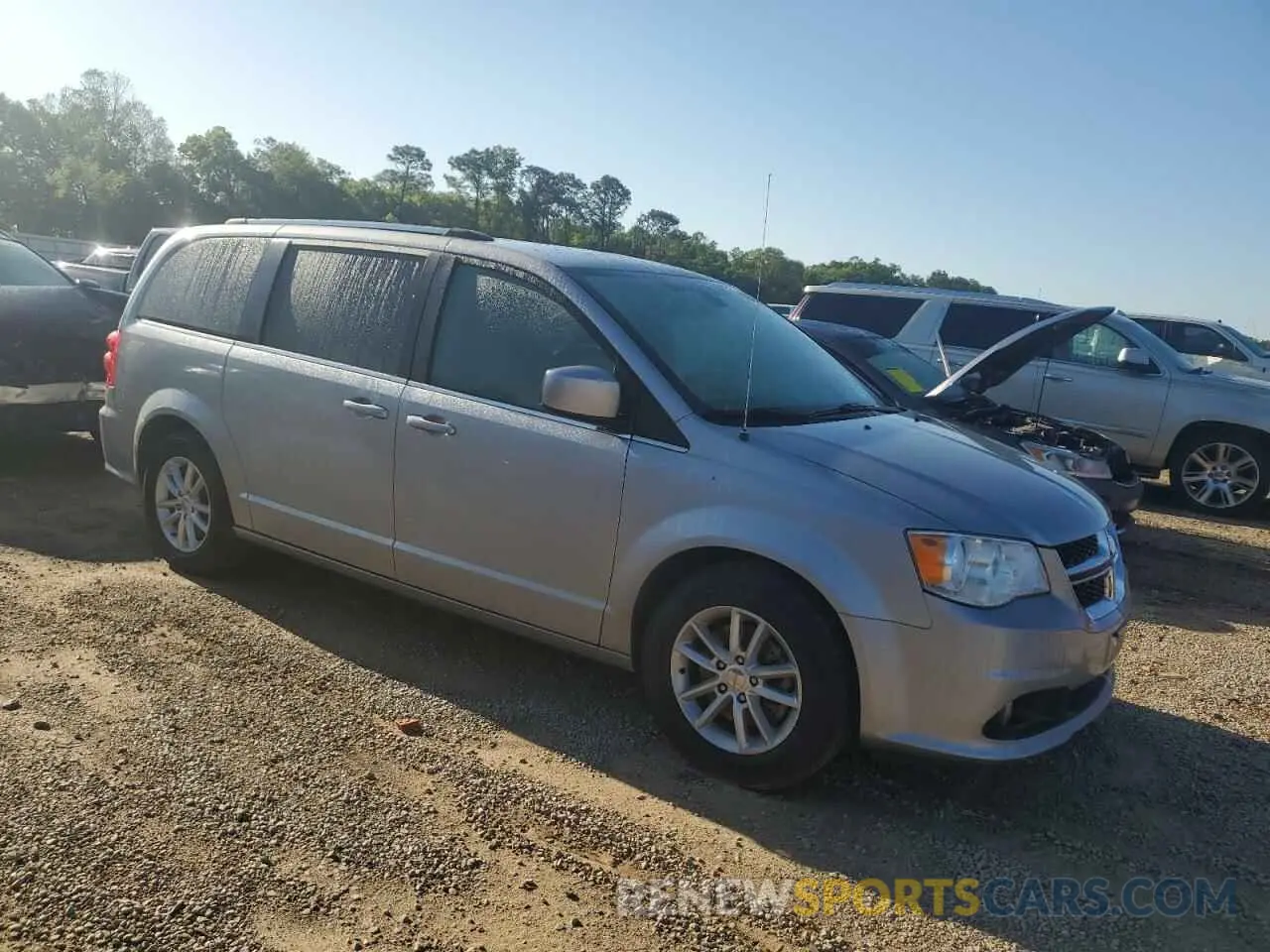 4 fotografías del automóvil dañado 2C4RDGCG1KR545405 DODGE CARAVAN 2019
