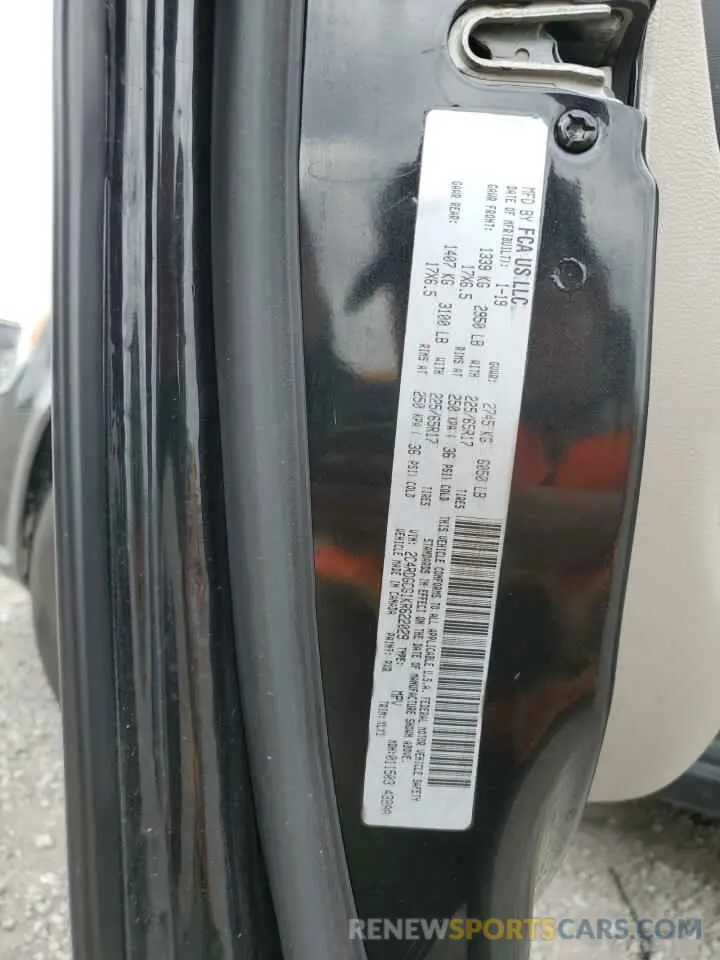 13 fotografías del automóvil dañado 2C4RDGCG1KR622029 DODGE CARAVAN 2019