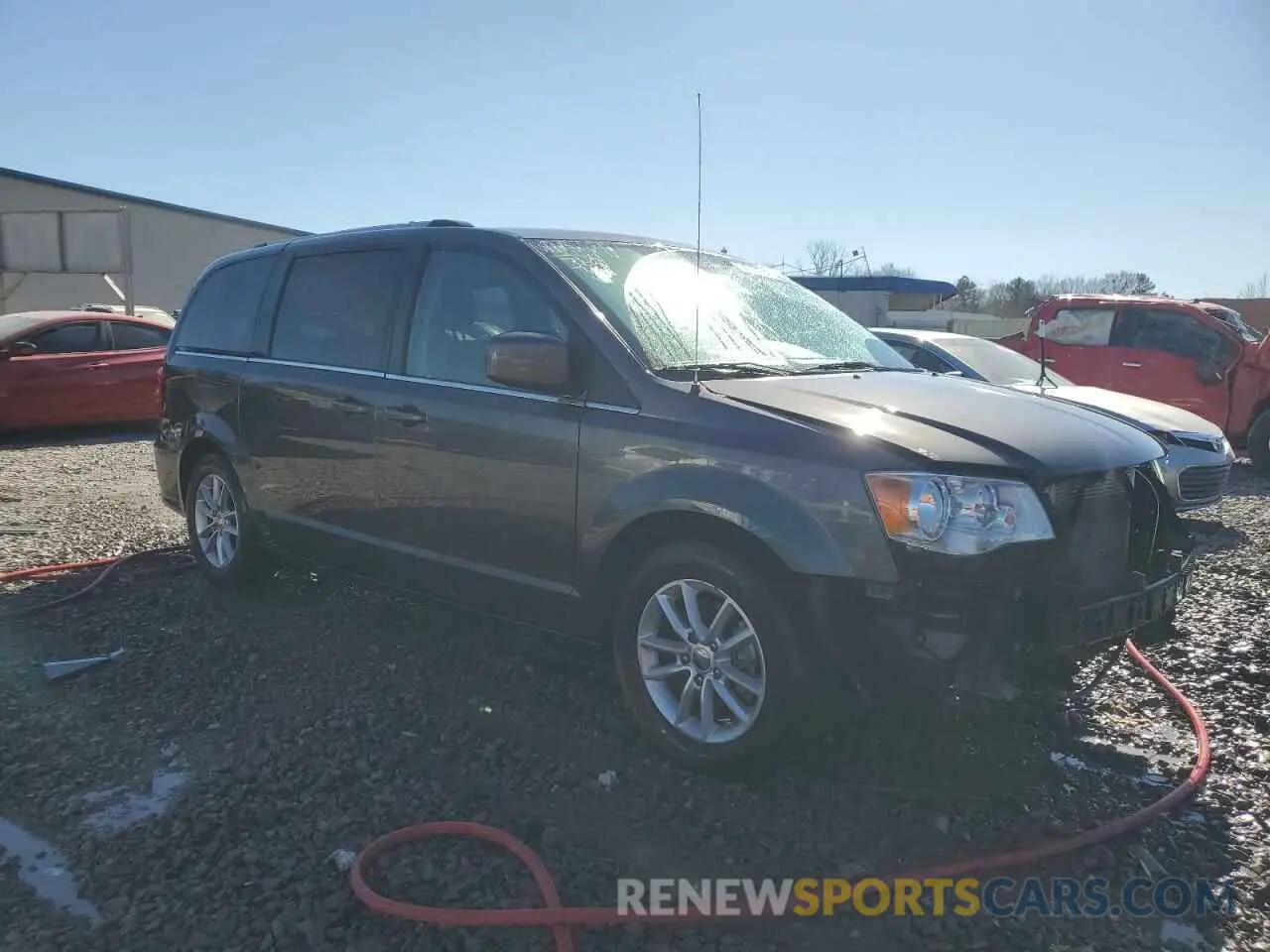 4 fotografías del automóvil dañado 2C4RDGCG1KR800313 DODGE CARAVAN 2019