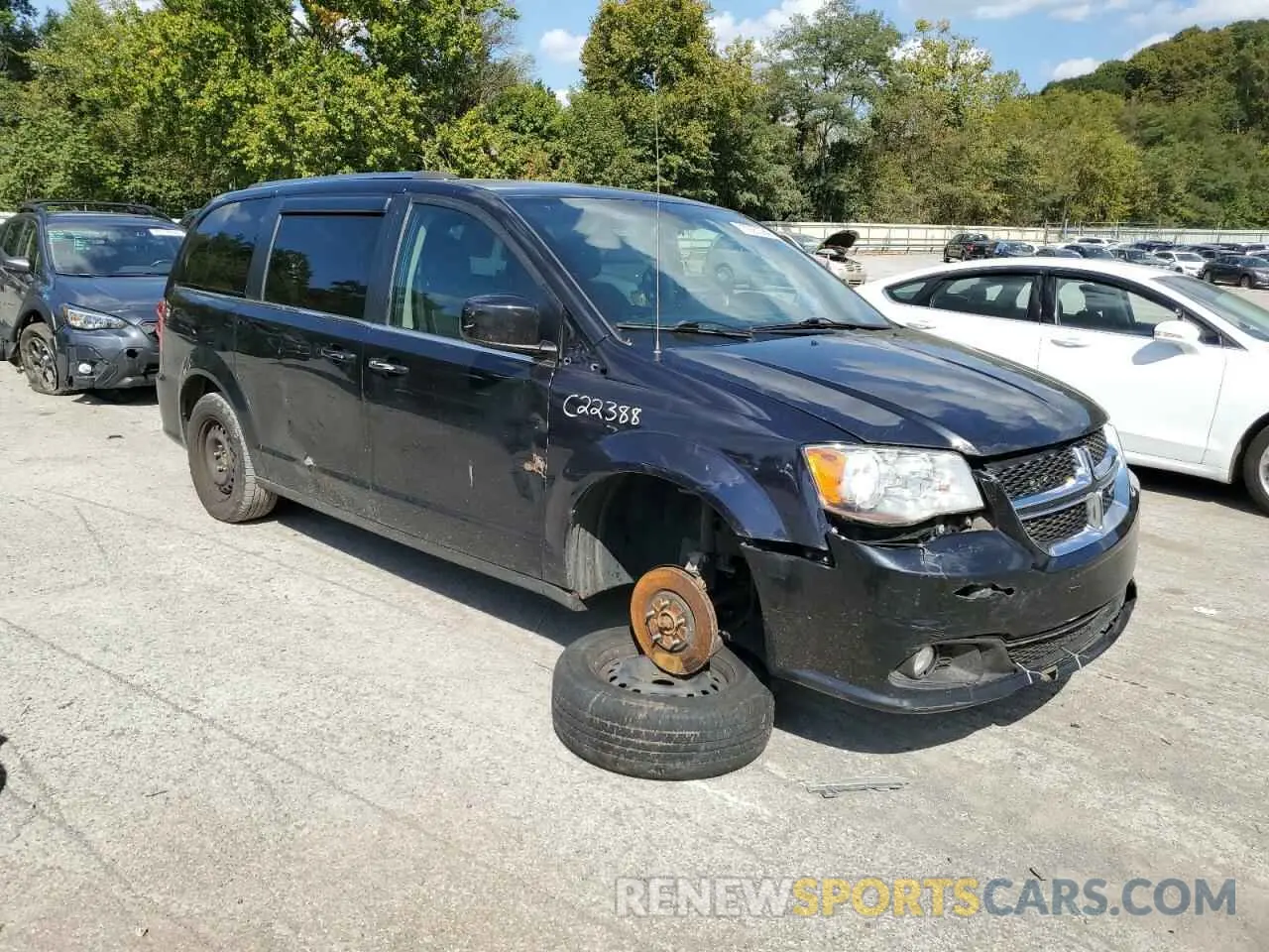 4 fotografías del automóvil dañado 2C4RDGCG2KR802300 DODGE CARAVAN 2019