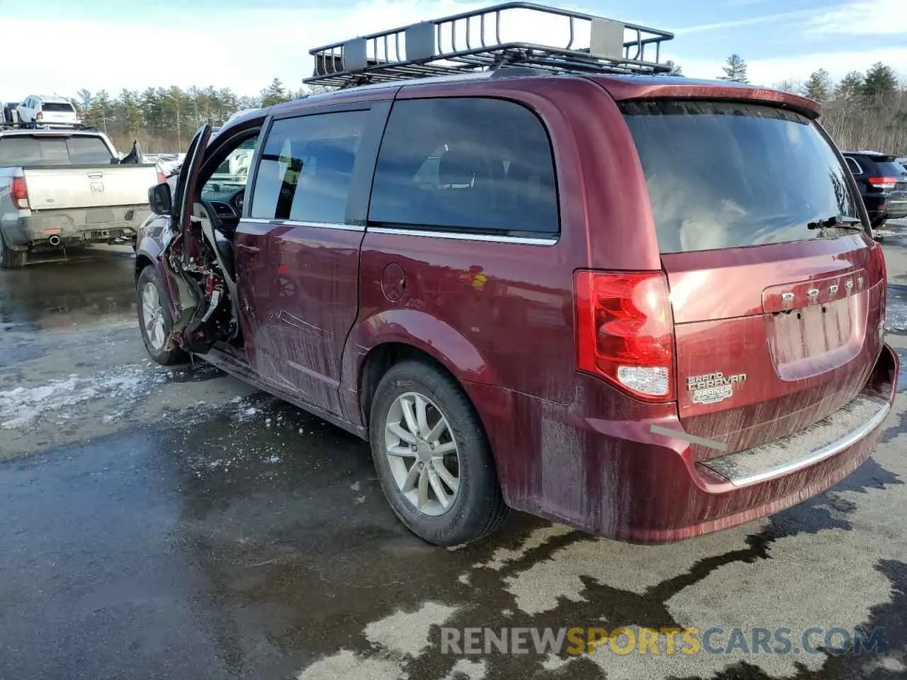 2 fotografías del automóvil dañado 2C4RDGCG3KR689912 DODGE CARAVAN 2019