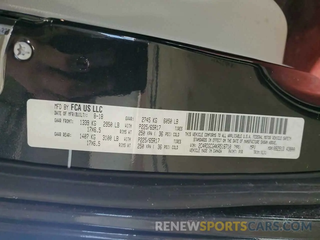 14 fotografías del automóvil dañado 2C4RDGCG4KR516710 DODGE CARAVAN 2019