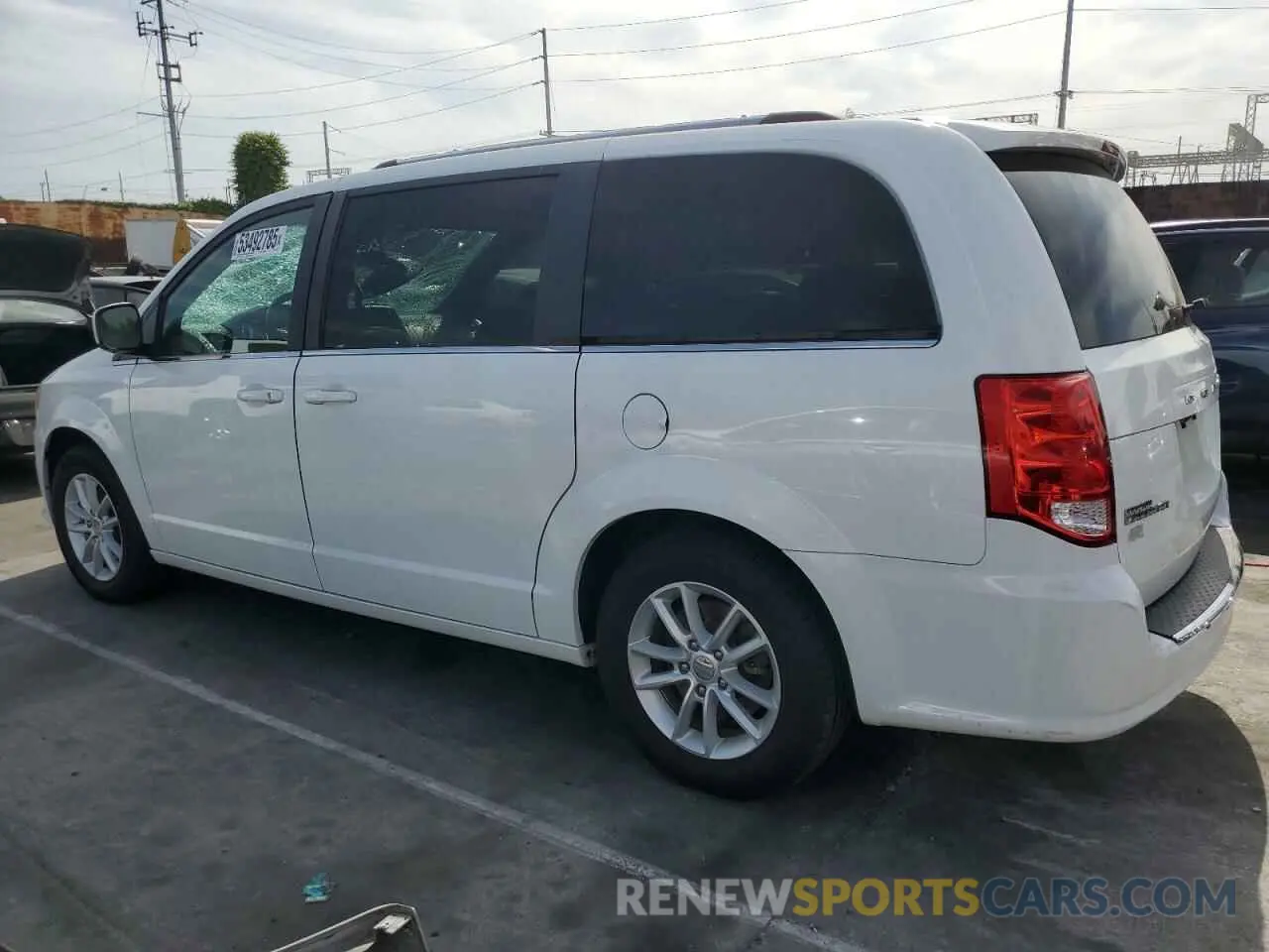 2 fotografías del automóvil dañado 2C4RDGCG5KR776274 DODGE CARAVAN 2019