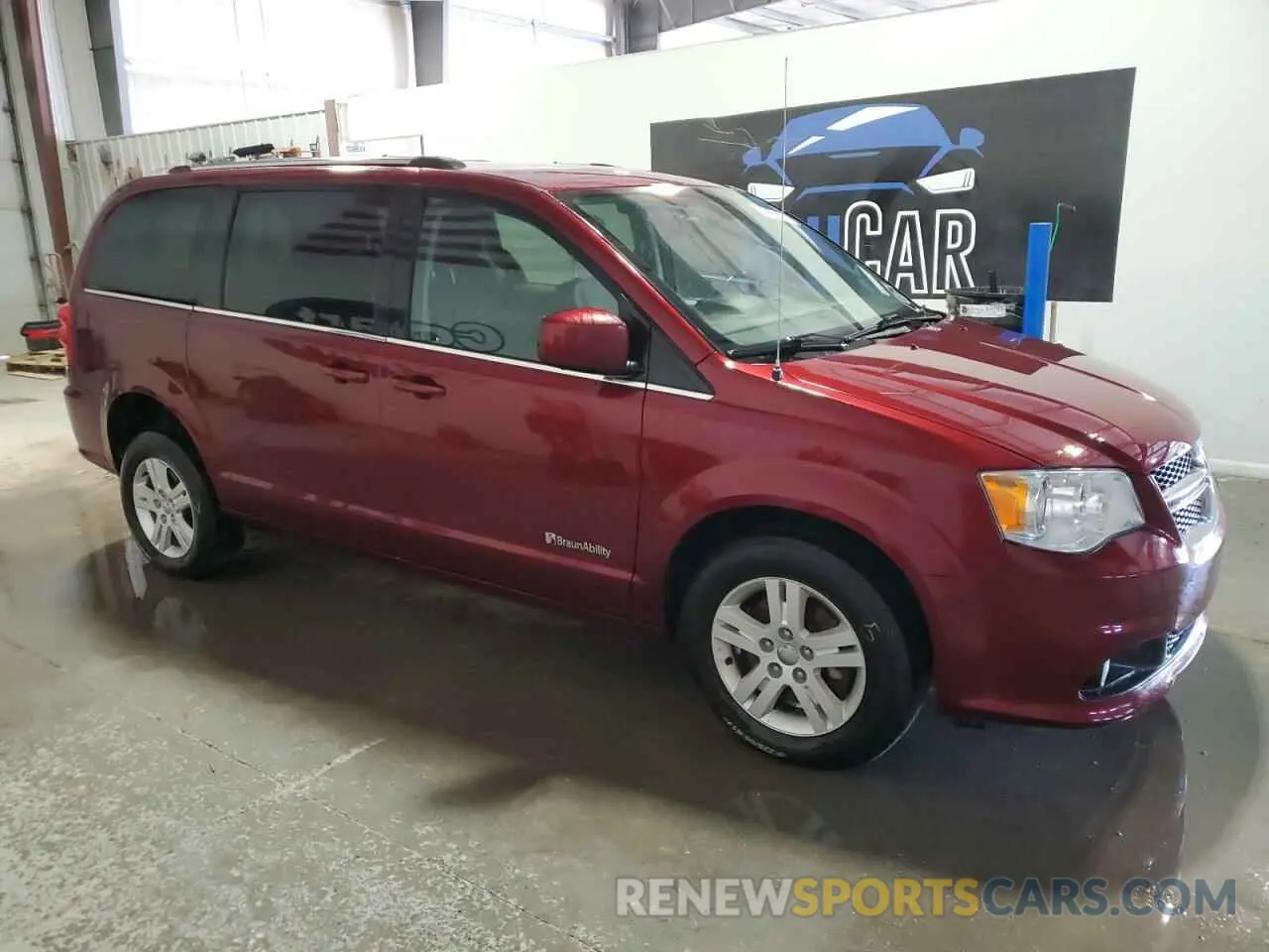 4 fotografías del automóvil dañado 2C4RDGCG6KR774856 DODGE CARAVAN 2019