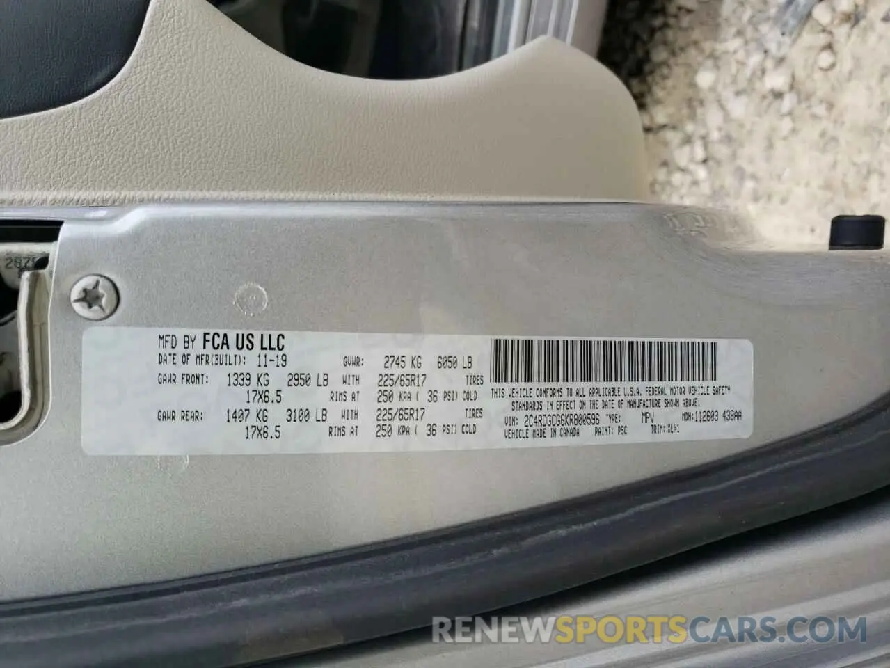 14 fotografías del automóvil dañado 2C4RDGCG6KR800596 DODGE CARAVAN 2019