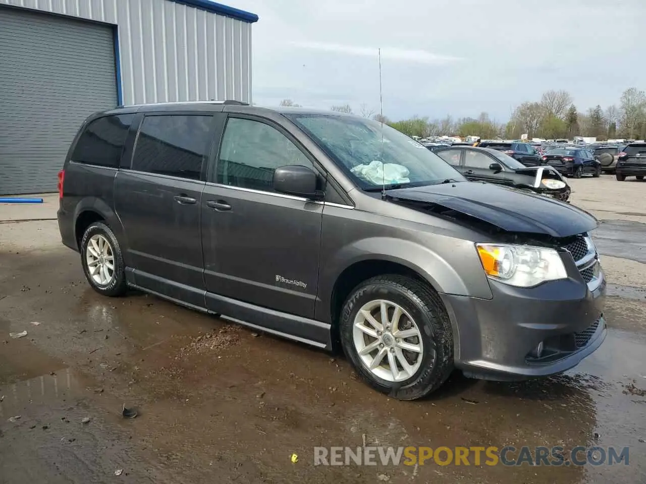 4 fotografías del automóvil dañado 2C4RDGCG7KR596391 DODGE CARAVAN 2019