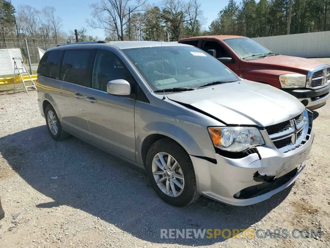 4 fotografías del automóvil dañado 2C4RDGCG7KR701351 DODGE CARAVAN 2019
