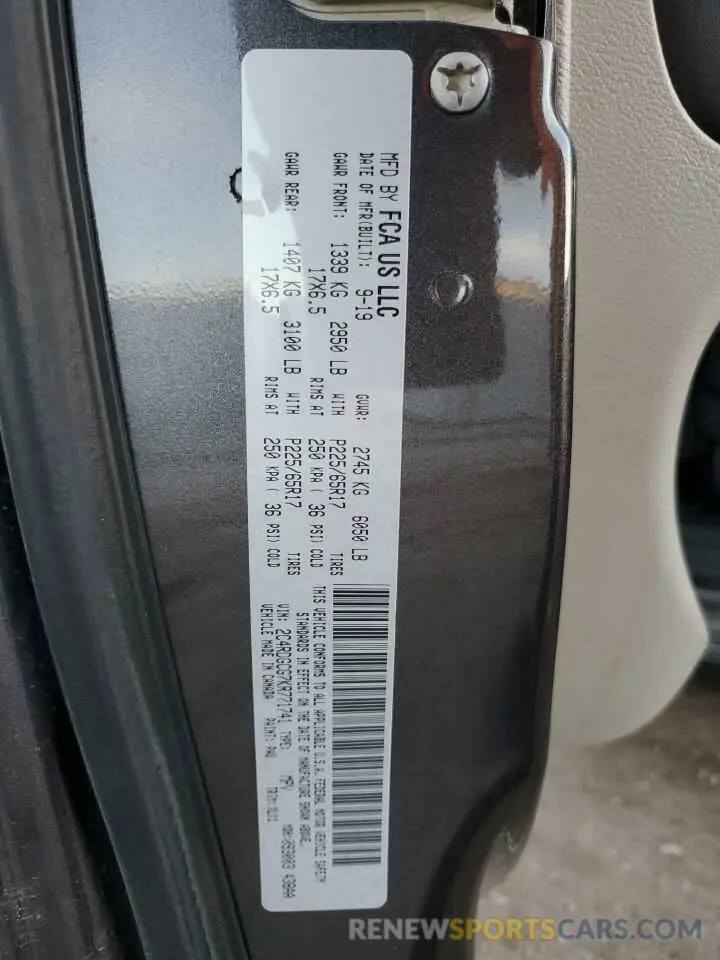 13 fotografías del automóvil dañado 2C4RDGCG7KR771741 DODGE CARAVAN 2019