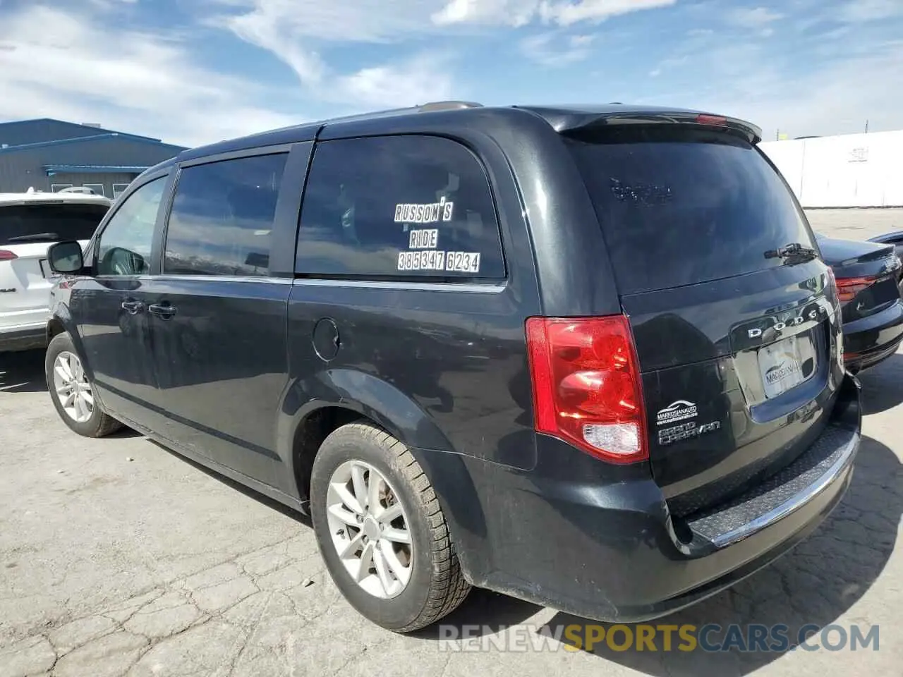 2 fotografías del automóvil dañado 2C4RDGCG8KR739154 DODGE CARAVAN 2019