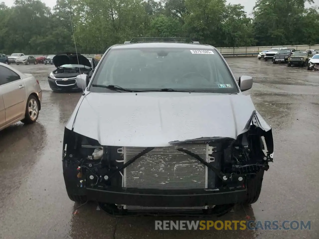 5 fotografías del automóvil dañado 2C4RDGCG8KR755600 DODGE CARAVAN 2019