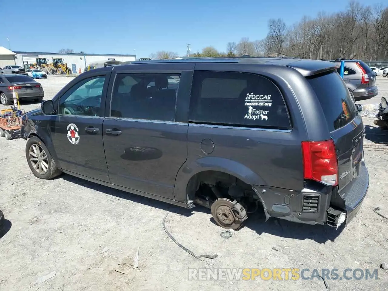 2 fotografías del automóvil dañado 2C4RDGCGXKR544804 DODGE CARAVAN 2019