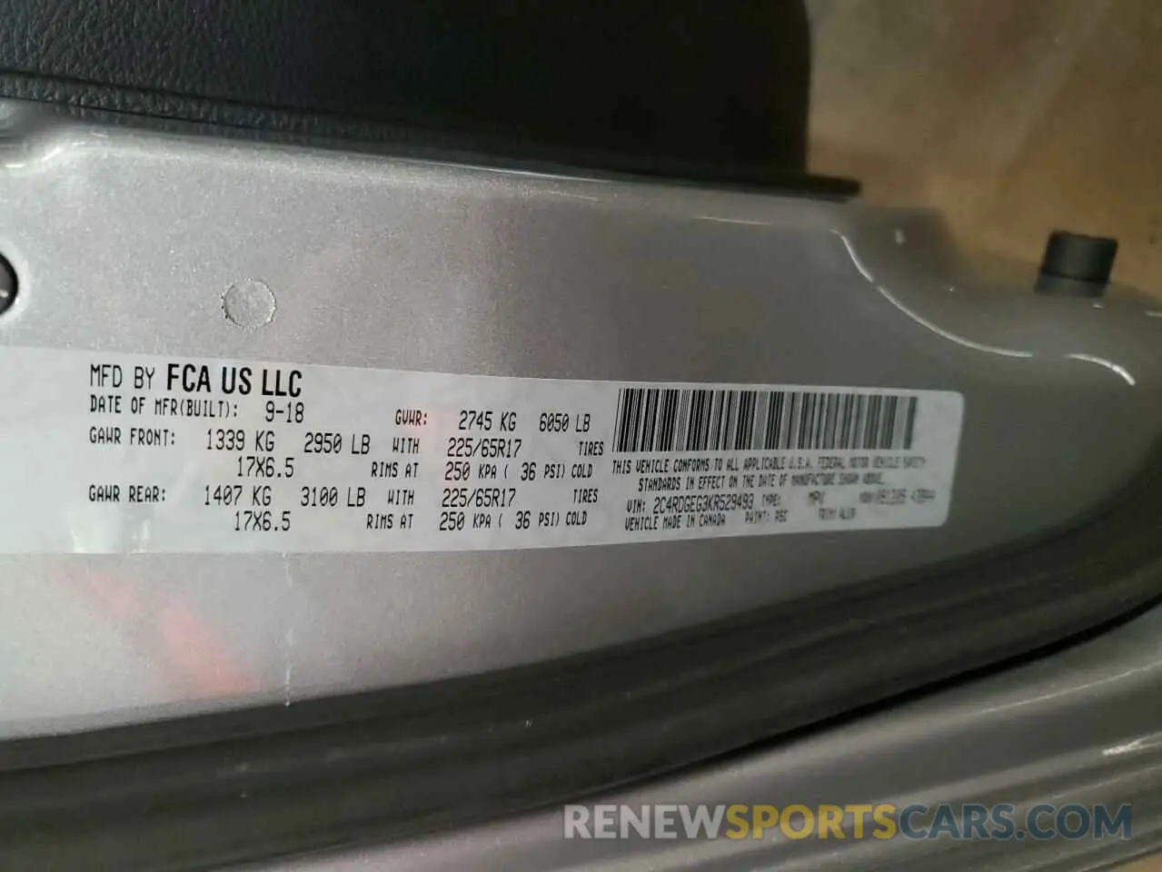 14 fotografías del automóvil dañado 2C4RDGEG3KR529493 DODGE CARAVAN 2019
