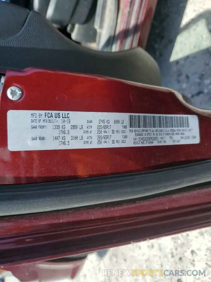 13 fotografías del automóvil dañado 2C4RDGEG3KR538291 DODGE CARAVAN 2019