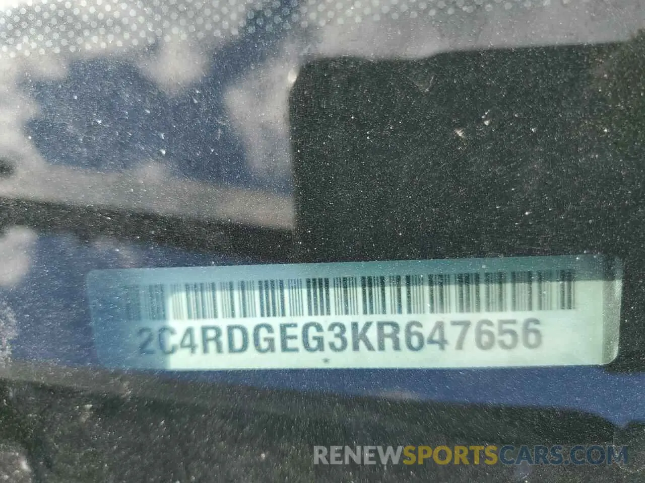 15 fotografías del automóvil dañado 2C4RDGEG3KR647656 DODGE CARAVAN 2019
