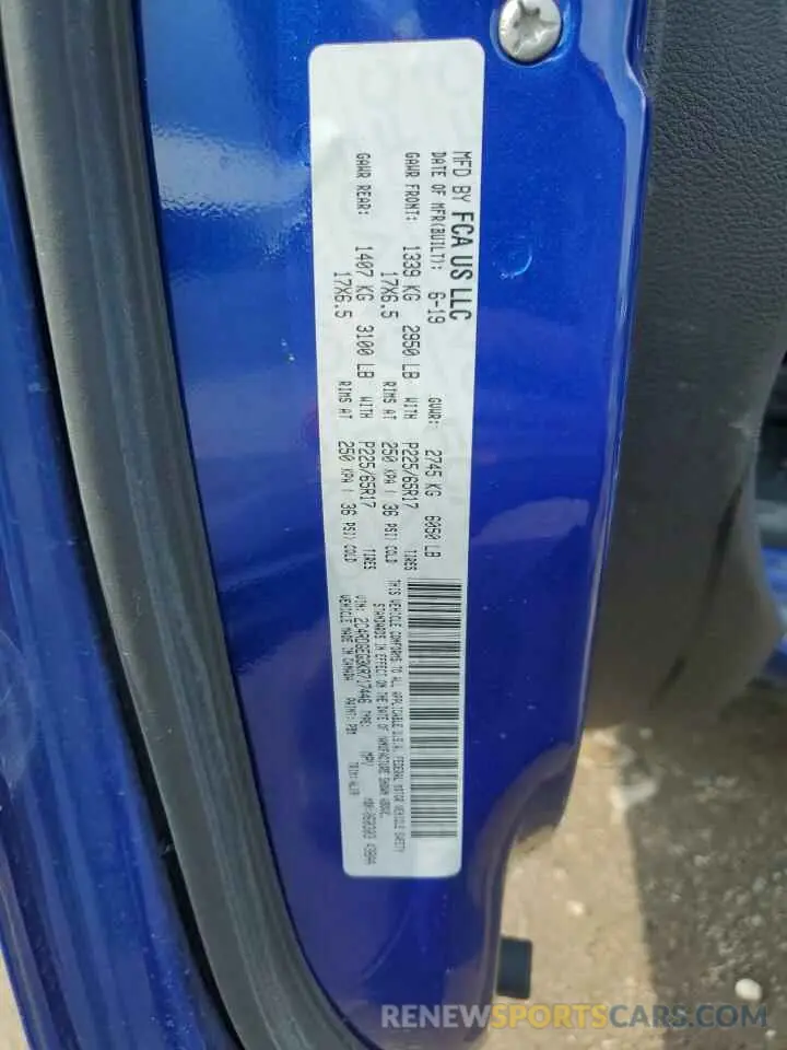 13 fotografías del automóvil dañado 2C4RDGEG3KR717446 DODGE CARAVAN 2019