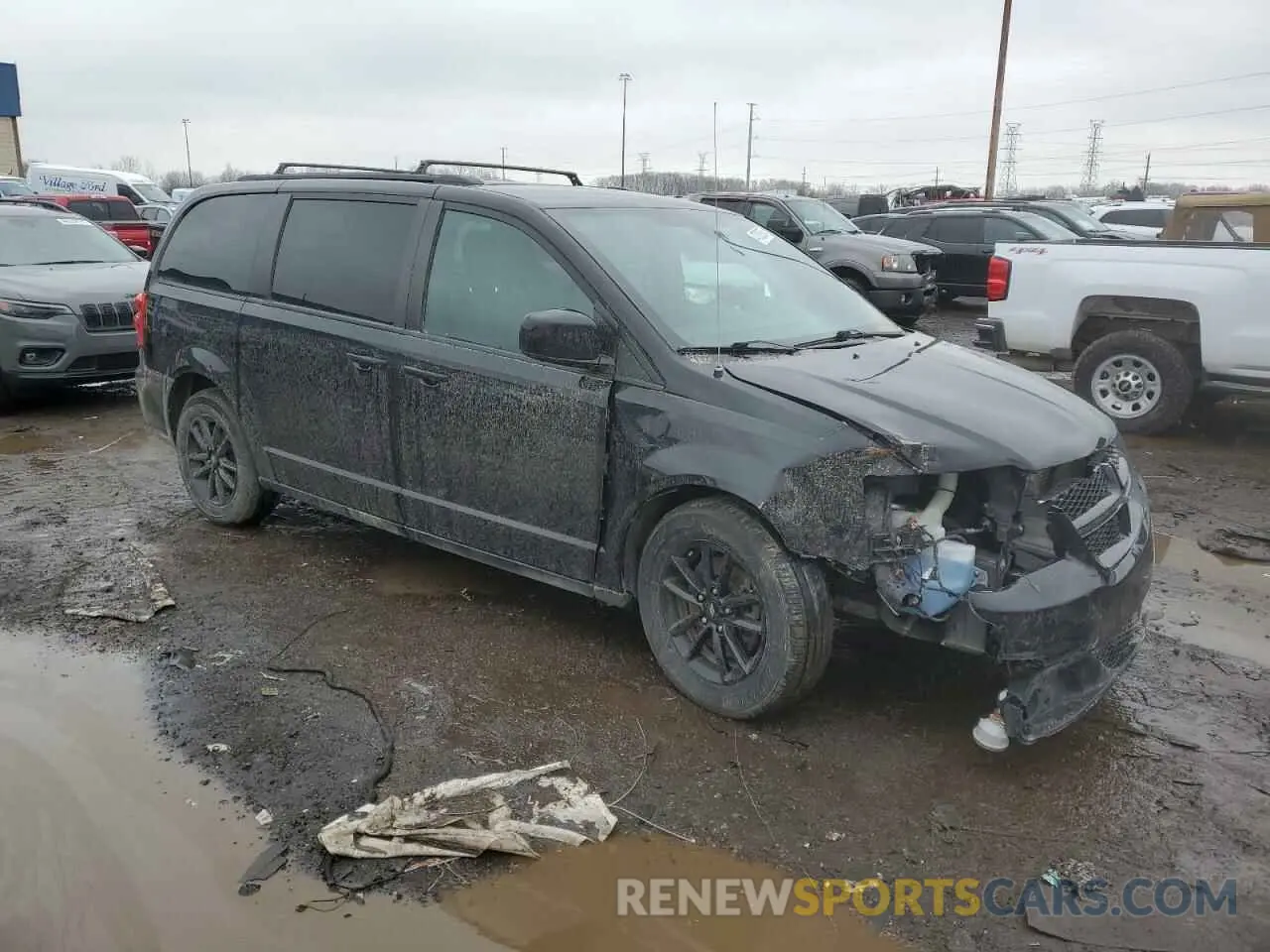 4 fotografías del automóvil dañado 2C4RDGEG9KR690558 DODGE CARAVAN 2019