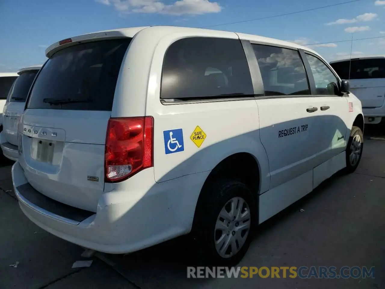 3 fotografías del automóvil dañado 2C7WDGBG1KR728472 DODGE CARAVAN 2019
