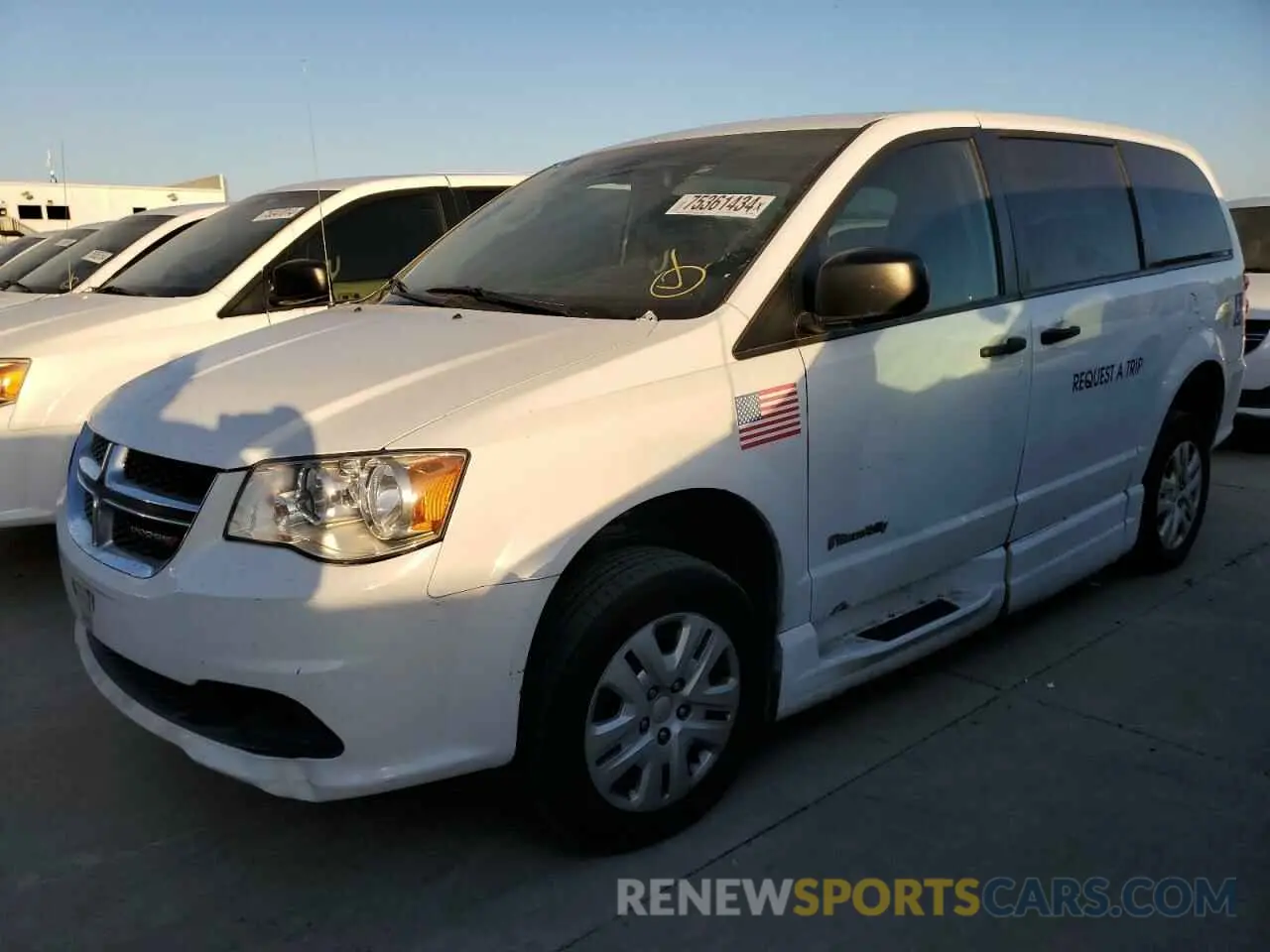 1 fotografías del automóvil dañado 2C7WDGBG6KR728466 DODGE CARAVAN 2019