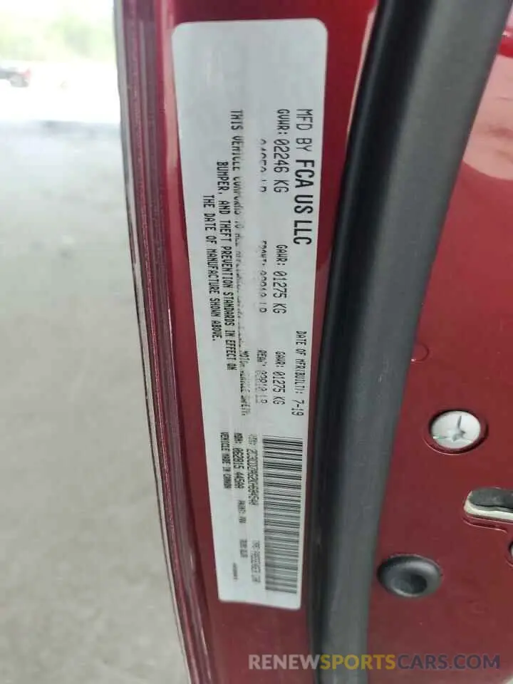 12 fotografías del automóvil dañado 2C3CDZAG2KH684540 DODGE CHALLENGER 2019