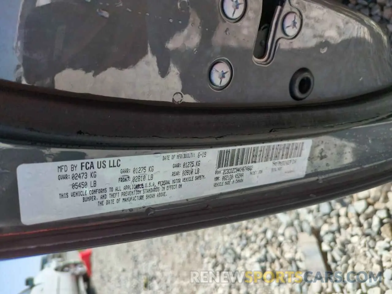 13 fotografías del automóvil dañado 2C3CDZC94KH674882 DODGE CHALLENGER 2019