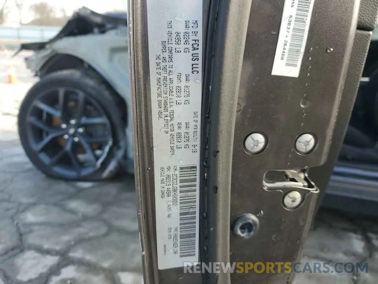 13 fotografías del automóvil dañado 2C3CDZJG8KH503652 DODGE CHALLENGER 2019