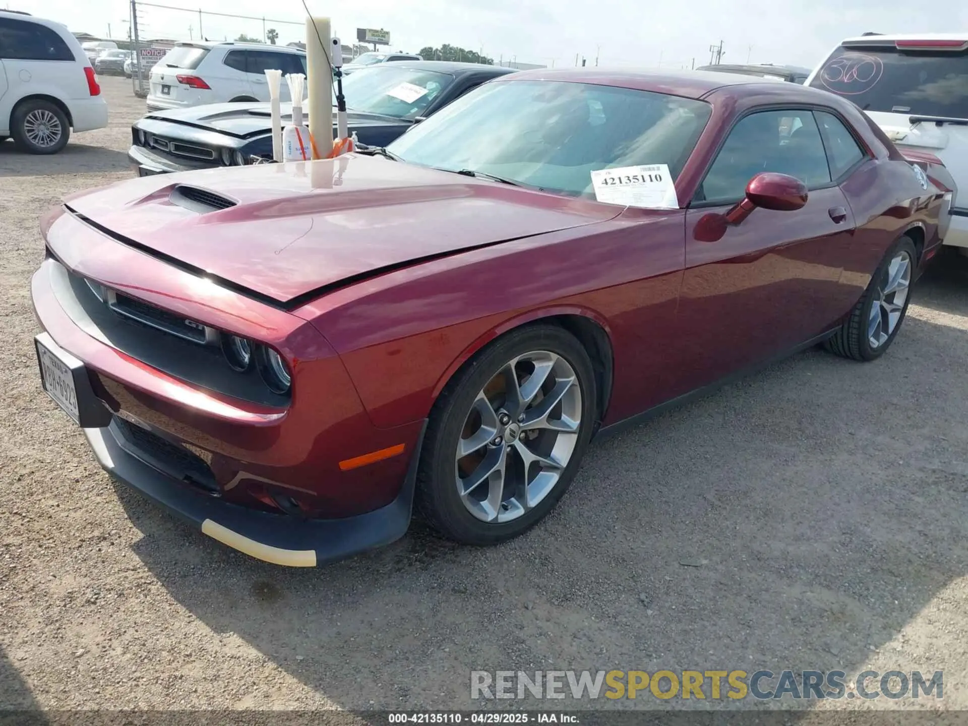 2 fotografías del automóvil dañado 2C3CDZJG7MH660303 DODGE CHALLENGER 2021