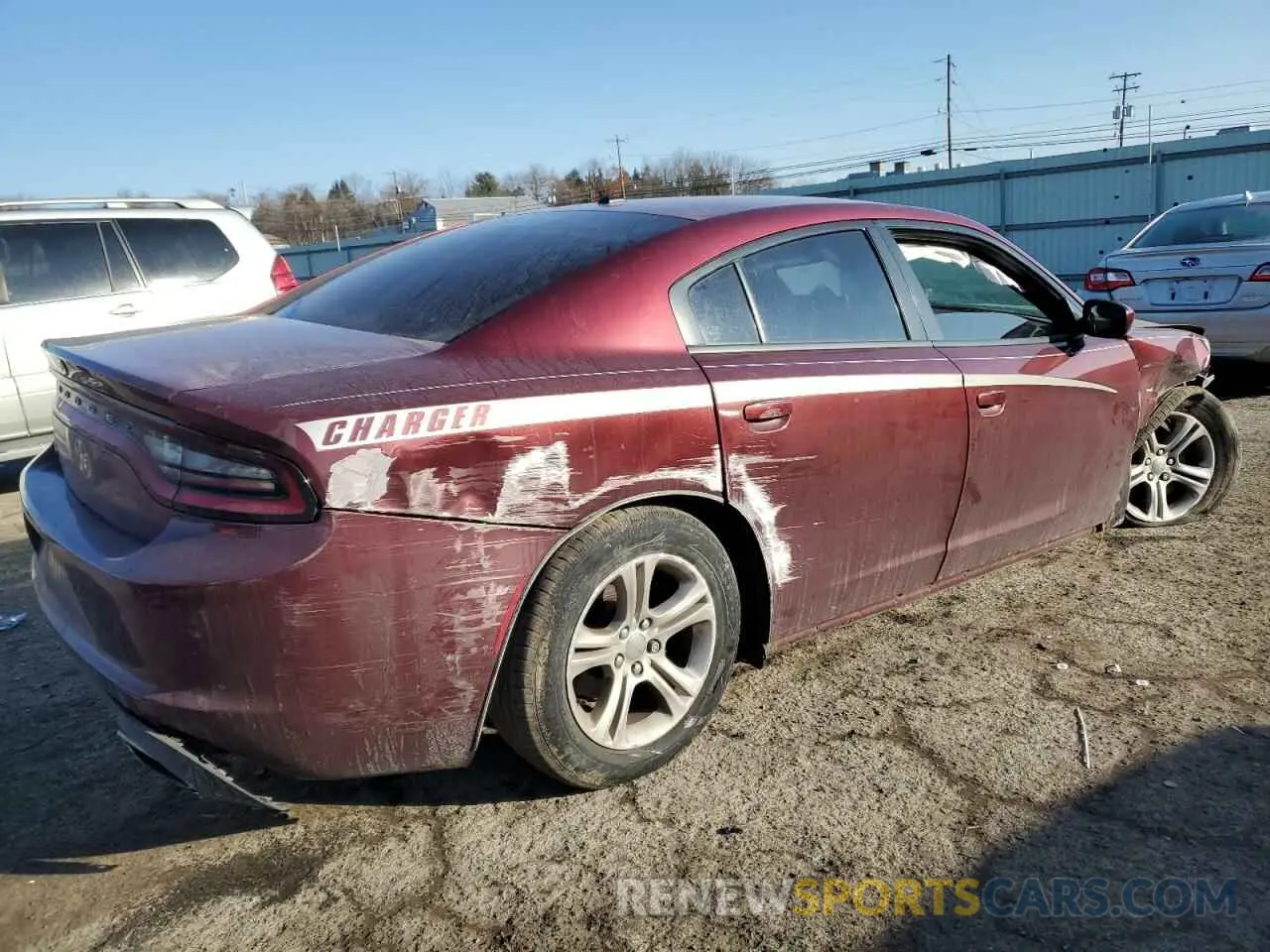 3 fotografías del automóvil dañado 2C3CDXBG2KH657762 DODGE CHARGER 2019
