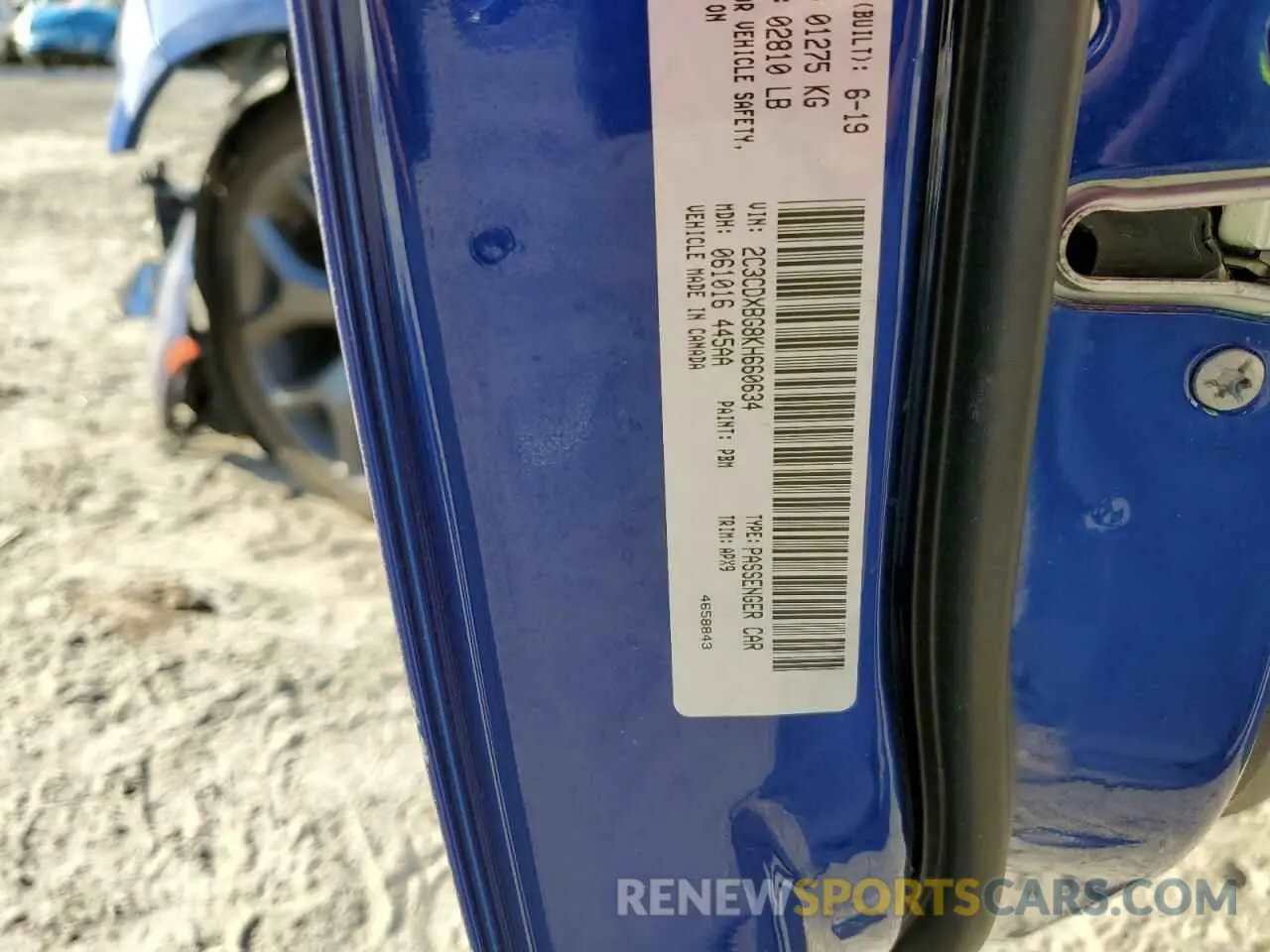 14 fotografías del automóvil dañado 2C3CDXBG8KH660634 DODGE CHARGER 2019