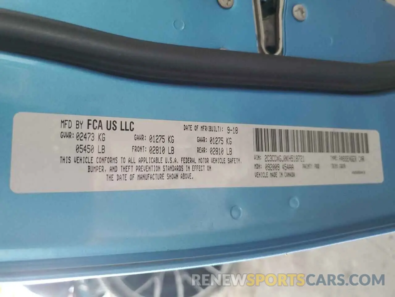14 fotografías del automóvil dañado 2C3CDXGJ0KH518721 DODGE CHARGER 2019