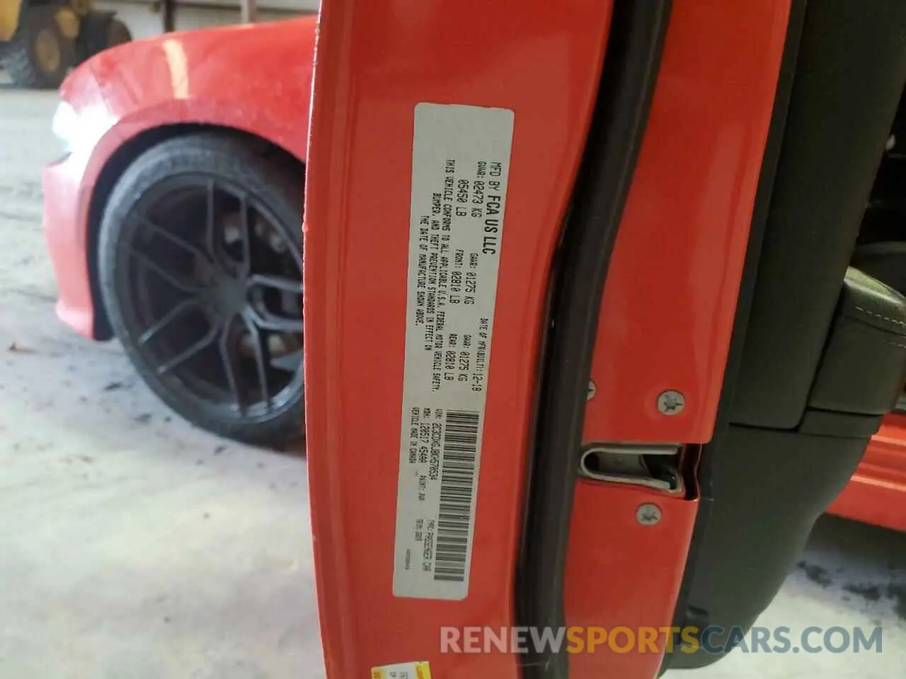12 fotografías del automóvil dañado 2C3CDXGJ8KH570534 DODGE CHARGER 2019