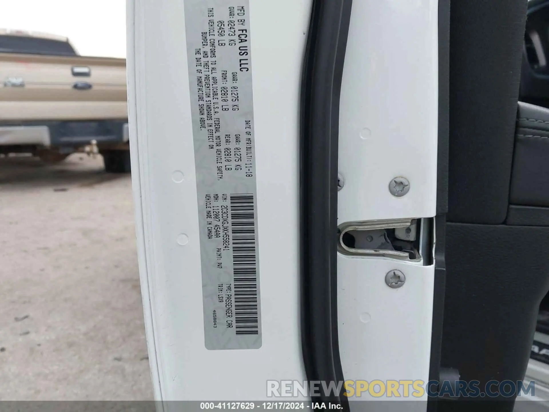 9 fotografías del automóvil dañado 2C3CDXGJXKH558241 DODGE CHARGER 2019