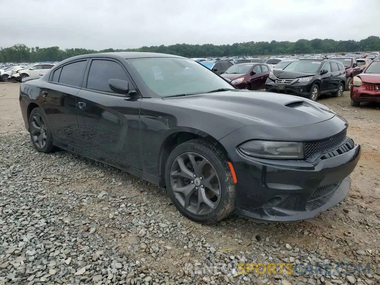 4 fotografías del automóvil dañado 2C3CDXHG0KH578761 DODGE CHARGER 2019