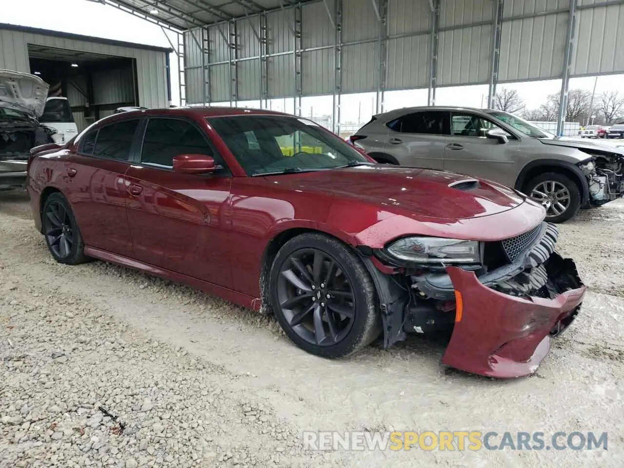 4 fotografías del automóvil dañado 2C3CDXHG1KH624291 DODGE CHARGER 2019