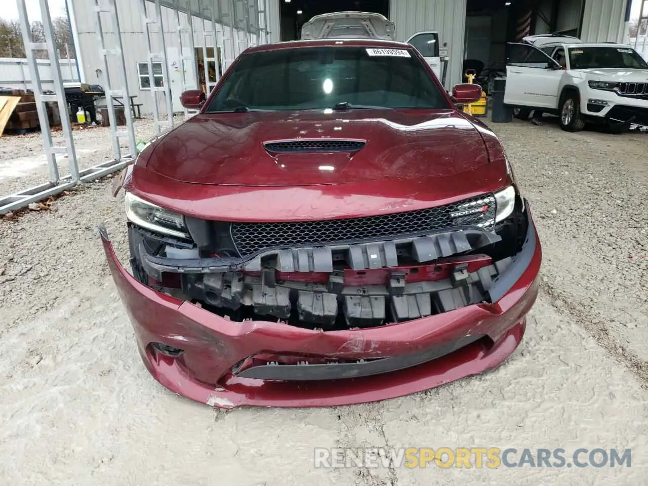 5 fotografías del automóvil dañado 2C3CDXHG1KH624291 DODGE CHARGER 2019