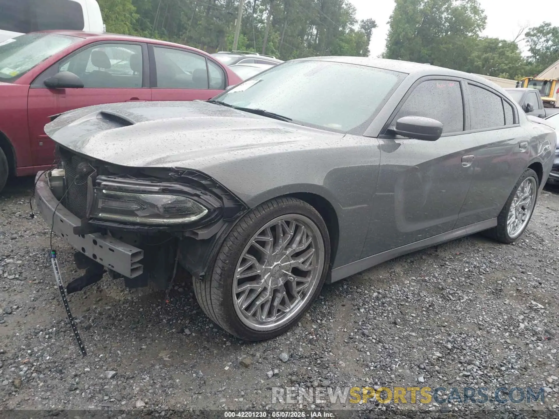 2 fotografías del automóvil dañado 2C3CDXHG9KH512483 DODGE CHARGER 2019