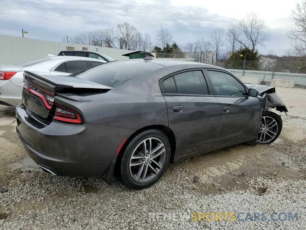 3 fotografías del automóvil dañado 2C3CDXJG3KH760741 DODGE CHARGER 2019