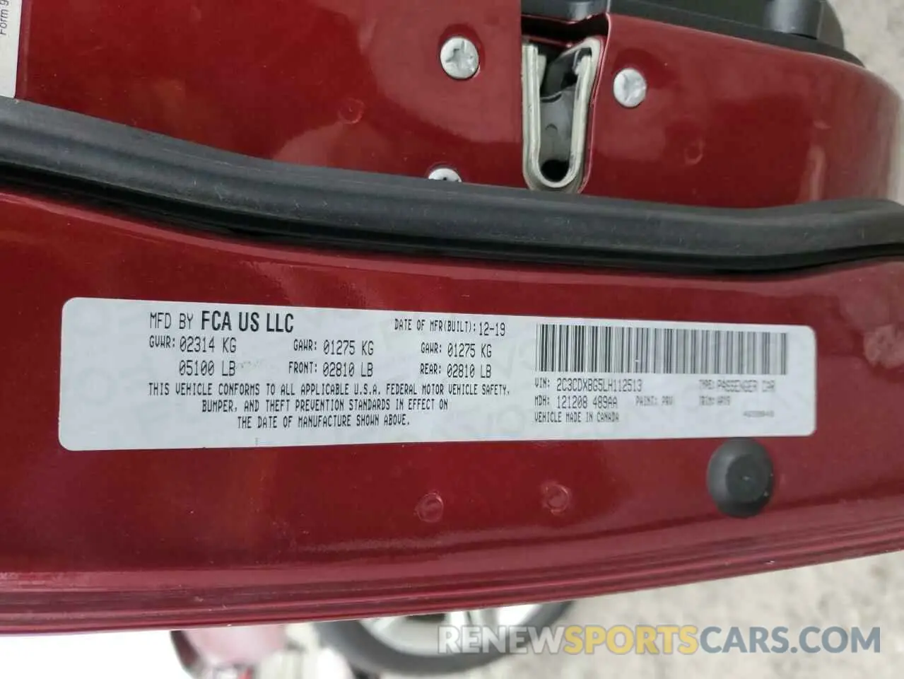 14 fotografías del automóvil dañado 2C3CDXBG5LH112513 DODGE CHARGER 2020