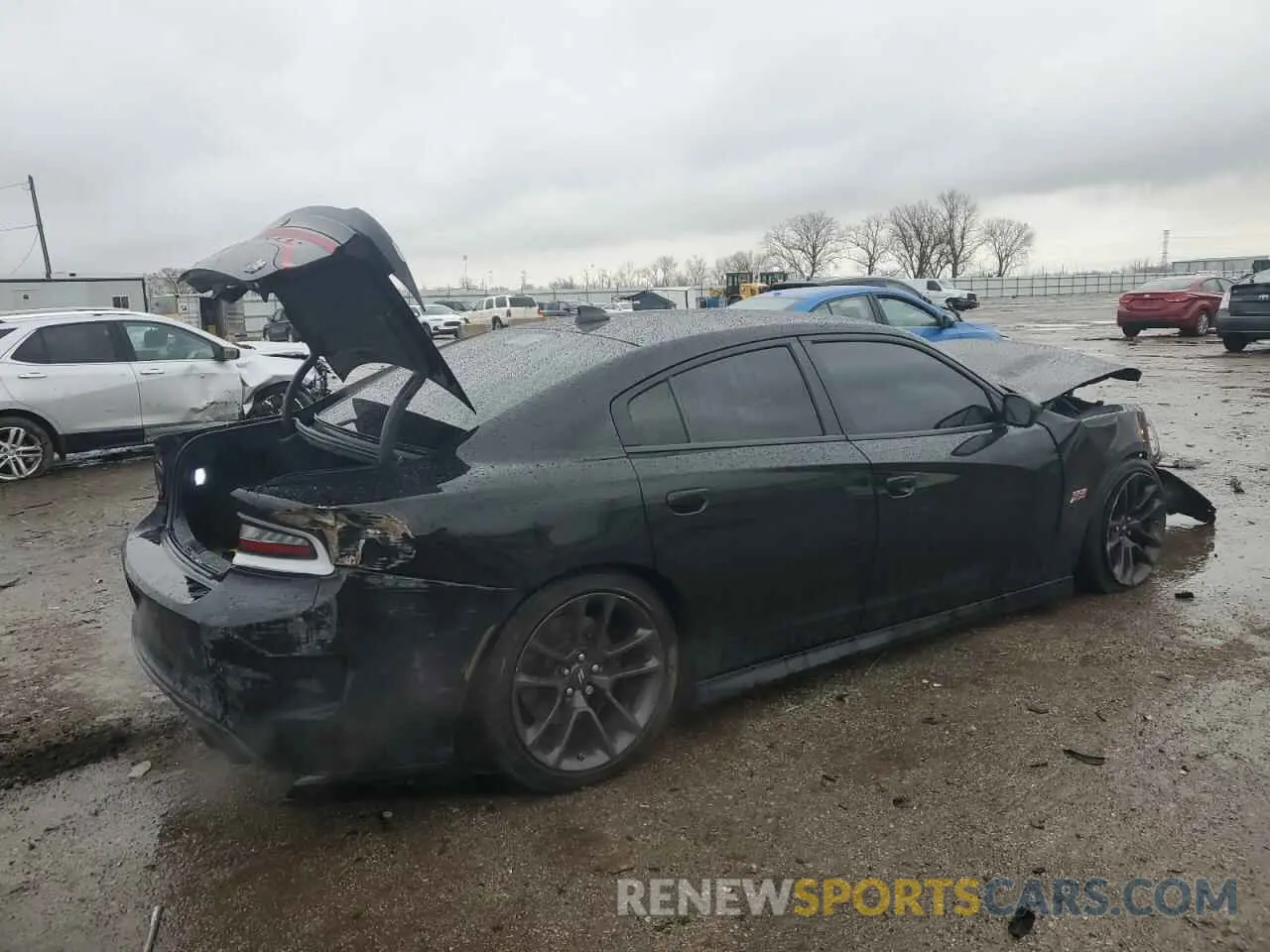 3 fotografías del automóvil dañado 2C3CDXGJXLH153255 DODGE CHARGER 2020