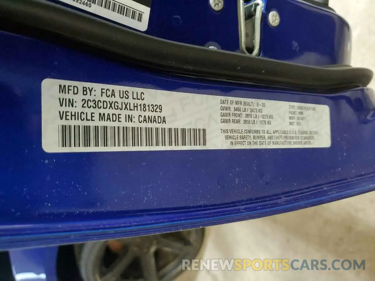 12 fotografías del automóvil dañado 2C3CDXGJXLH181329 DODGE CHARGER 2020