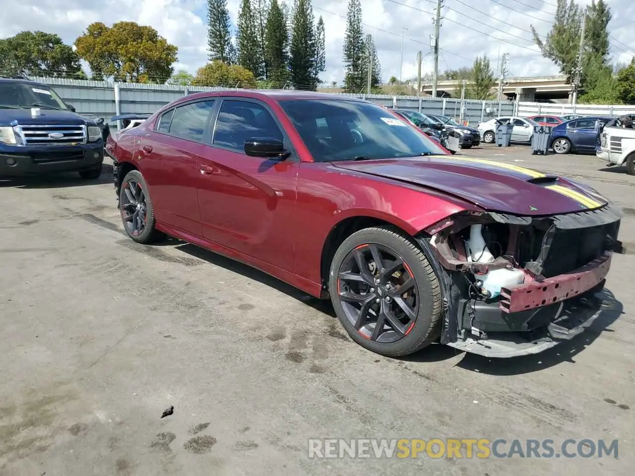 4 fotografías del automóvil dañado 2C3CDXHG2LH183451 DODGE CHARGER 2020