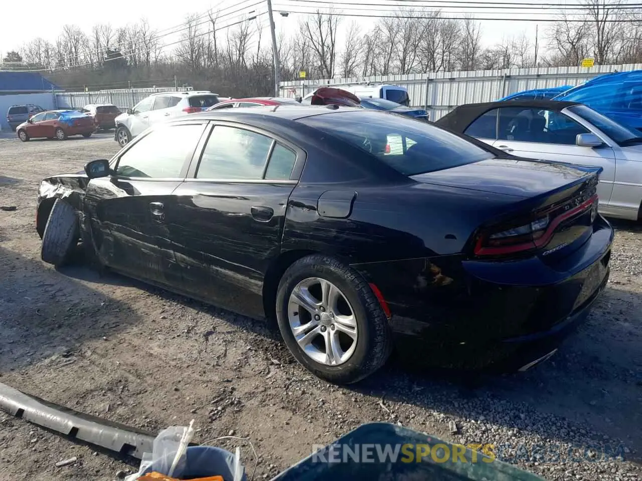 2 fotografías del automóvil dañado 2C3CDXBG6MH616652 DODGE CHARGER 2021