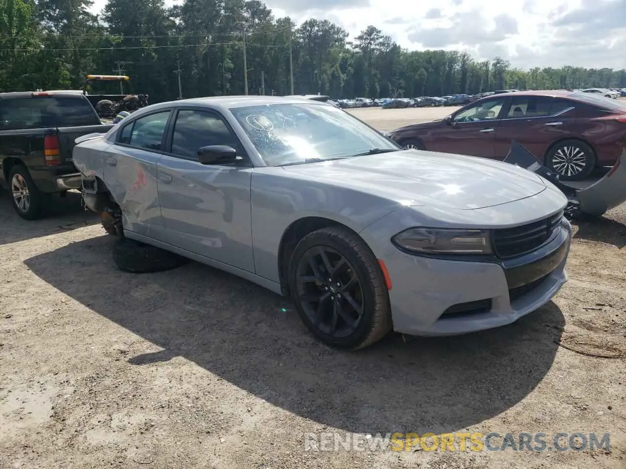 4 fotografías del automóvil dañado 2C3CDXBG7MH603876 DODGE CHARGER 2021