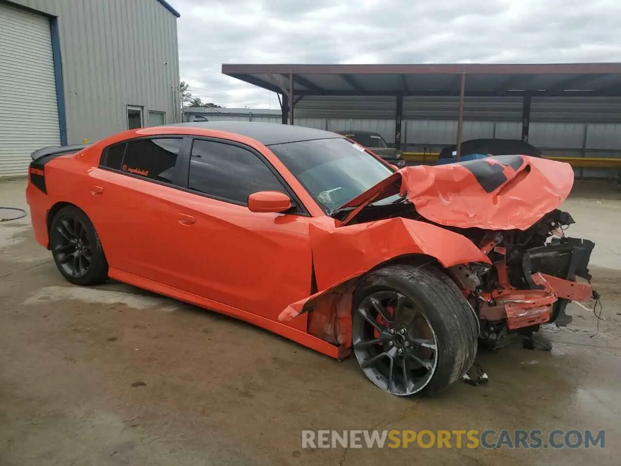 4 fotografías del automóvil dañado 2C3CDXCT1MH652986 DODGE CHARGER 2021