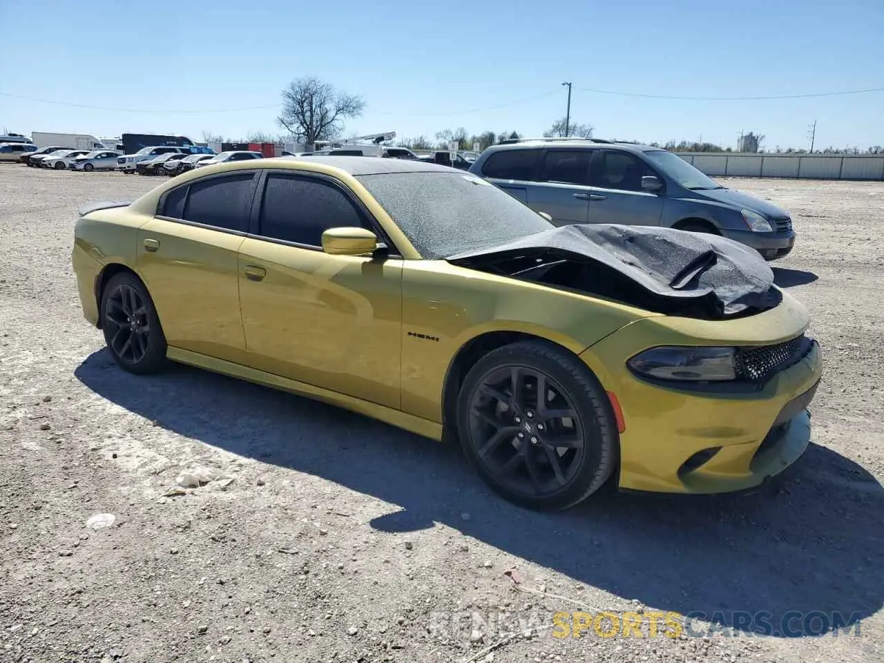 4 fotografías del automóvil dañado 2C3CDXCT3MH616684 DODGE CHARGER 2021