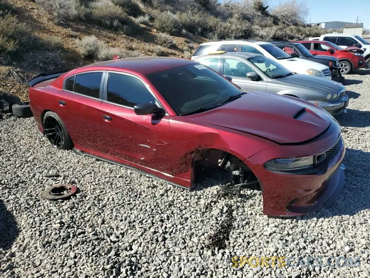 4 fotografías del automóvil dañado 2C3CDXCT7MH584208 DODGE CHARGER 2021
