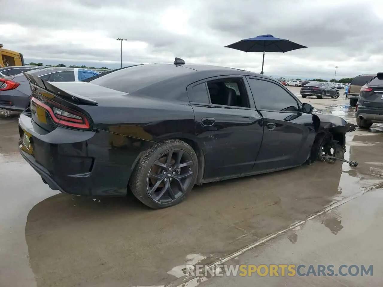 3 fotografías del automóvil dañado 2C3CDXCT7MH633360 DODGE CHARGER 2021