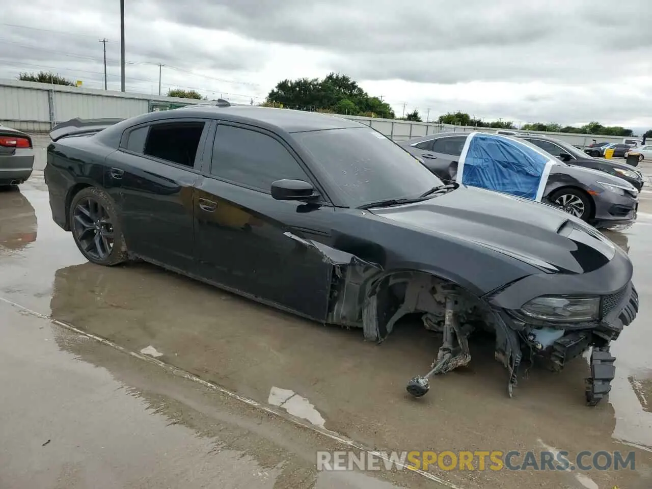 4 fotografías del automóvil dañado 2C3CDXCT7MH633360 DODGE CHARGER 2021
